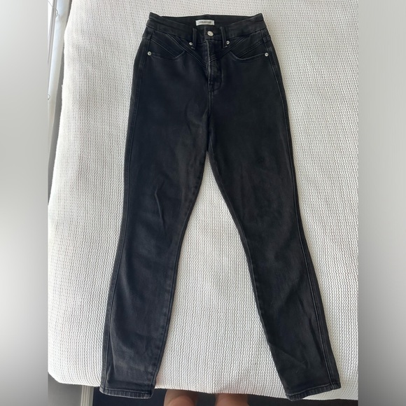 Good American High Rise Black Skinny Jeans Size 2/26 - Picture 2 of 5